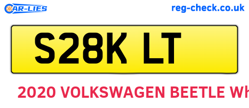 S28KLT are the vehicle registration plates.