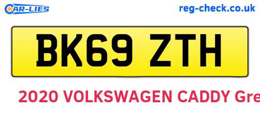 BK69ZTH are the vehicle registration plates.