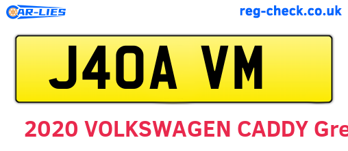 J40AVM are the vehicle registration plates.