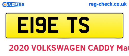 E19ETS are the vehicle registration plates.