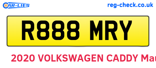 R888MRY are the vehicle registration plates.