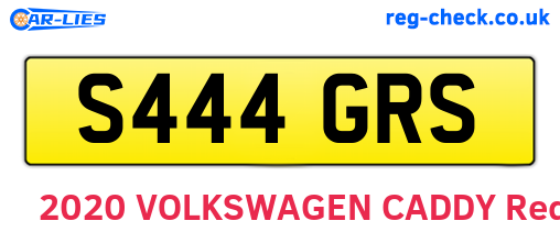 S444GRS are the vehicle registration plates.