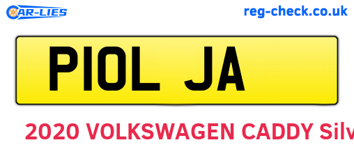 P10LJA are the vehicle registration plates.