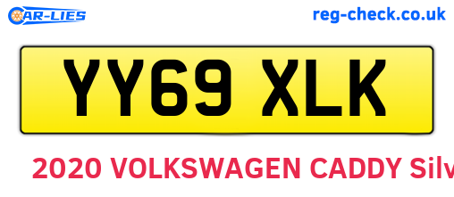 YY69XLK are the vehicle registration plates.