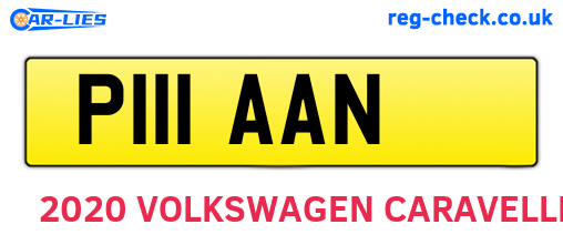 P111AAN are the vehicle registration plates.