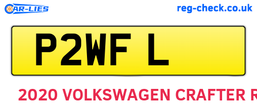 P2WFL are the vehicle registration plates.