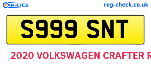 S999SNT are the vehicle registration plates.