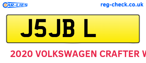 J5JBL are the vehicle registration plates.