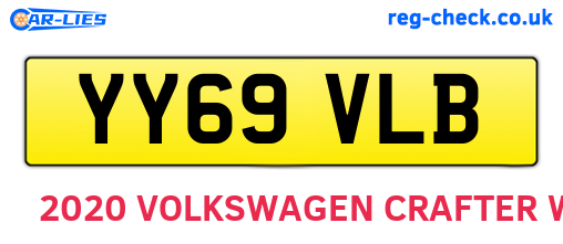 YY69VLB are the vehicle registration plates.
