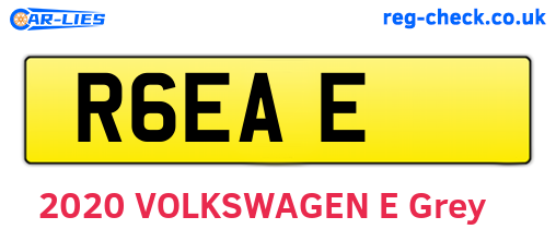 R6EAE are the vehicle registration plates.