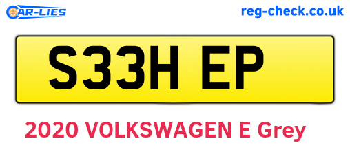 S33HEP are the vehicle registration plates.