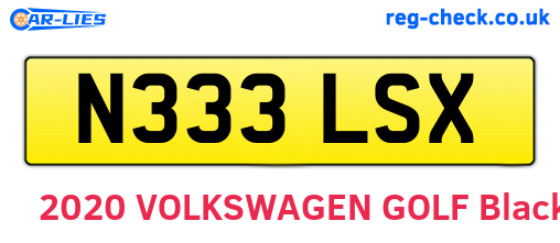 N333LSX are the vehicle registration plates.