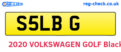 S5LBG are the vehicle registration plates.