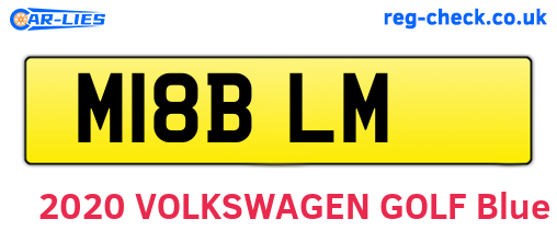 M18BLM are the vehicle registration plates.