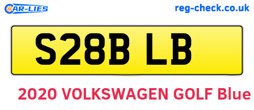 S28BLB are the vehicle registration plates.