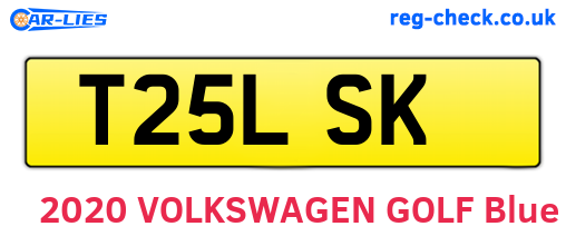 T25LSK are the vehicle registration plates.