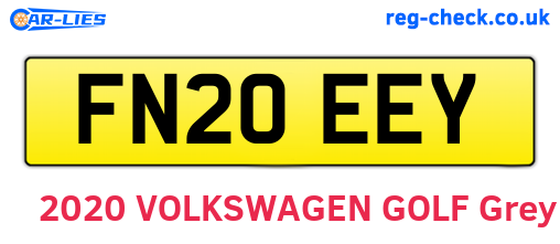 FN20EEY are the vehicle registration plates.