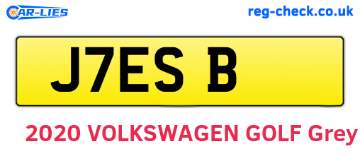 J7ESB are the vehicle registration plates.