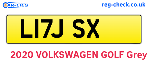 L17JSX are the vehicle registration plates.