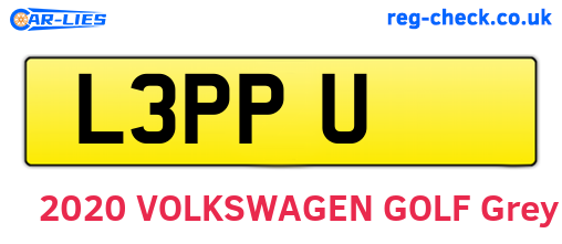 L3PPU are the vehicle registration plates.