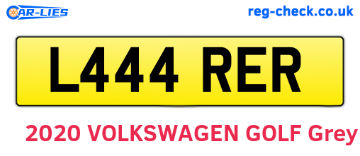 L444RER are the vehicle registration plates.