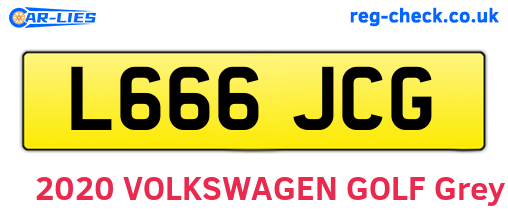 L666JCG are the vehicle registration plates.