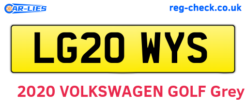 LG20WYS are the vehicle registration plates.