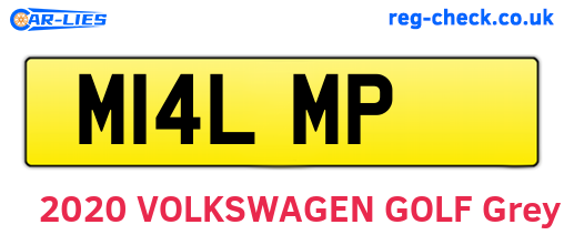 M14LMP are the vehicle registration plates.