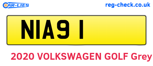 NIA91 are the vehicle registration plates.