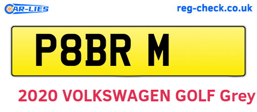 P8BRM are the vehicle registration plates.