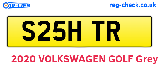 S25HTR are the vehicle registration plates.