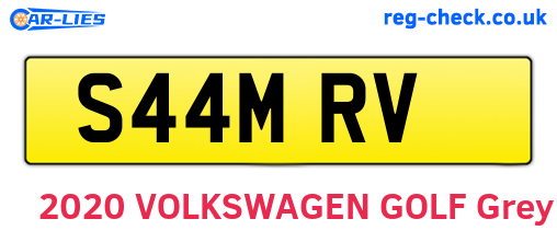 S44MRV are the vehicle registration plates.