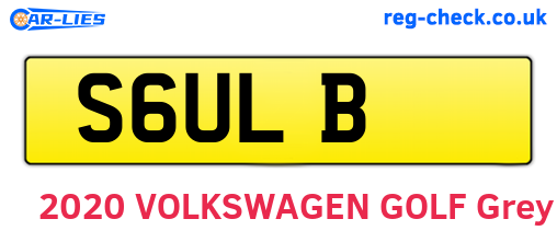 S6ULB are the vehicle registration plates.