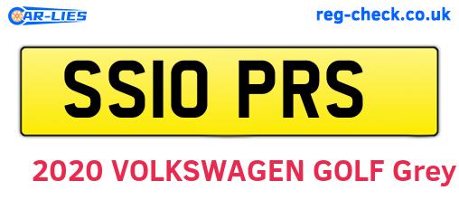 SS10PRS are the vehicle registration plates.