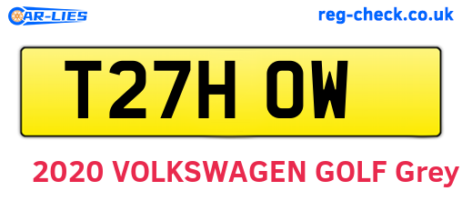 T27HOW are the vehicle registration plates.