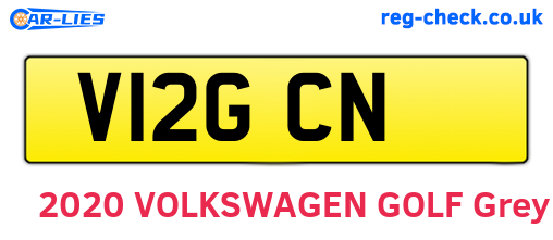 V12GCN are the vehicle registration plates.
