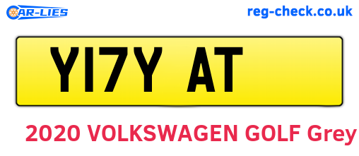 Y17YAT are the vehicle registration plates.