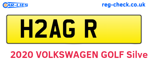 H2AGR are the vehicle registration plates.