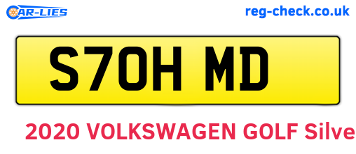 S70HMD are the vehicle registration plates.
