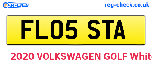 FL05STA are the vehicle registration plates.
