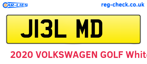 J13LMD are the vehicle registration plates.