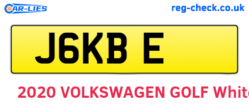 J6KBE are the vehicle registration plates.
