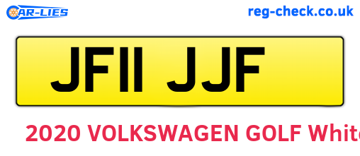 JF11JJF are the vehicle registration plates.
