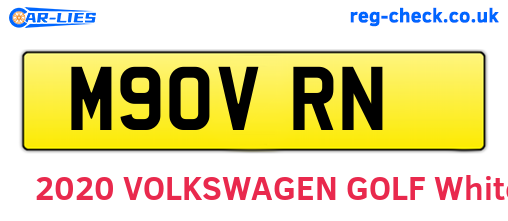 M90VRN are the vehicle registration plates.
