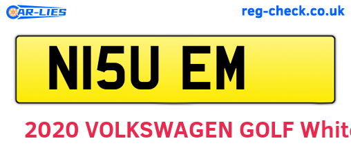 N15UEM are the vehicle registration plates.