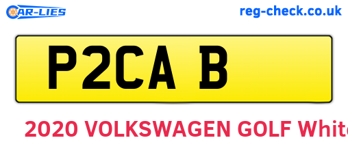 P2CAB are the vehicle registration plates.