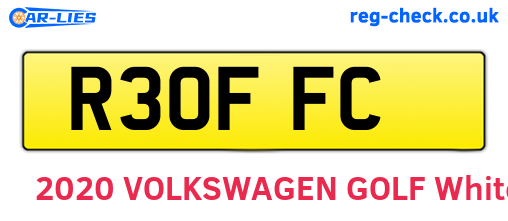 R30FFC are the vehicle registration plates.