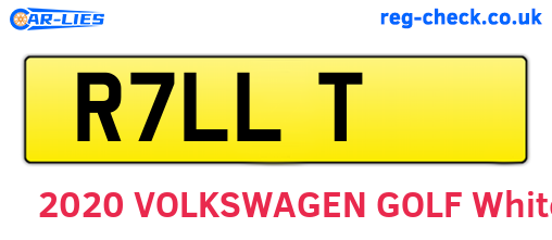 R7LLT are the vehicle registration plates.