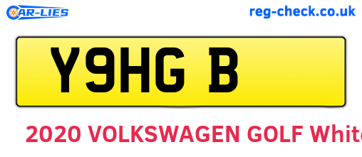 Y9HGB are the vehicle registration plates.