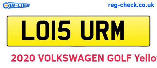LO15URM are the vehicle registration plates.